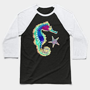 Starfish and Seahorse Baseball T-Shirt